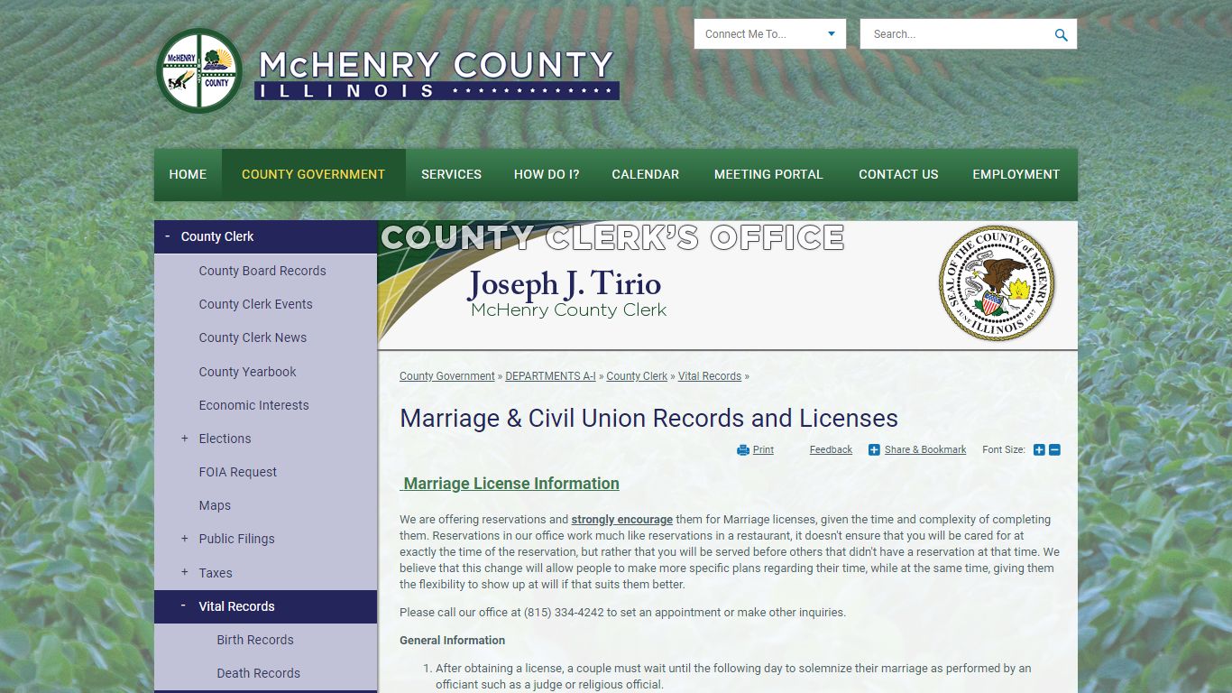 Marriage & Civil Union Records and Licenses | McHenry County, IL